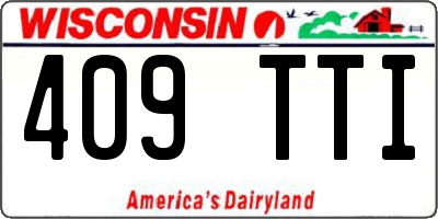 WI license plate 409TTI