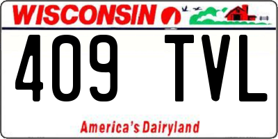 WI license plate 409TVL