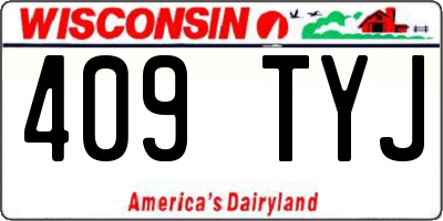 WI license plate 409TYJ