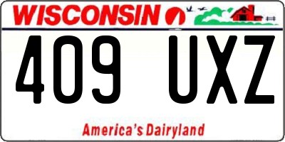 WI license plate 409UXZ