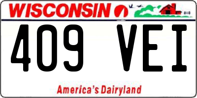 WI license plate 409VEI