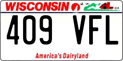 WI license plate 409VFL