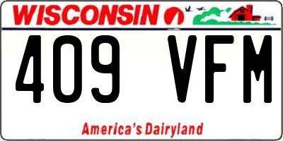 WI license plate 409VFM