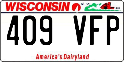 WI license plate 409VFP