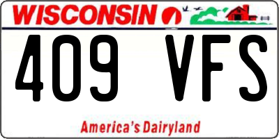 WI license plate 409VFS
