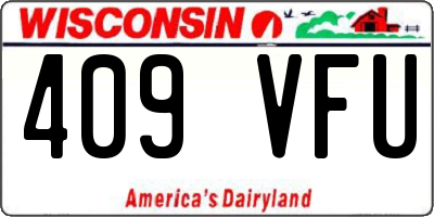 WI license plate 409VFU