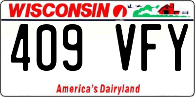 WI license plate 409VFY