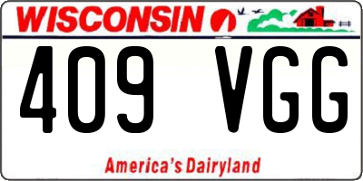 WI license plate 409VGG