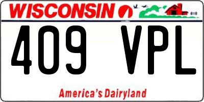 WI license plate 409VPL