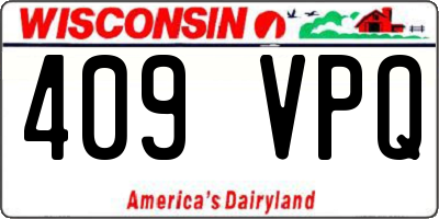 WI license plate 409VPQ