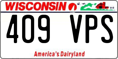 WI license plate 409VPS