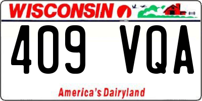 WI license plate 409VQA