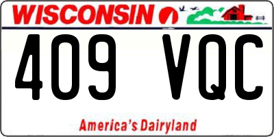WI license plate 409VQC