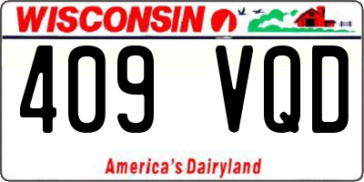 WI license plate 409VQD