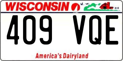 WI license plate 409VQE