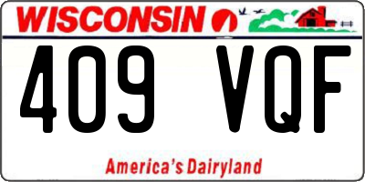 WI license plate 409VQF