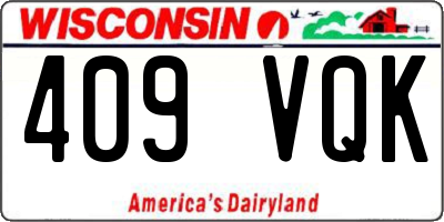 WI license plate 409VQK