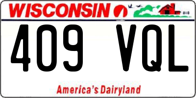 WI license plate 409VQL
