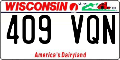 WI license plate 409VQN