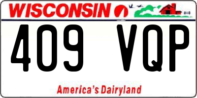 WI license plate 409VQP