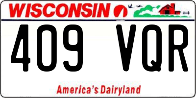 WI license plate 409VQR