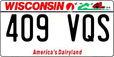 WI license plate 409VQS