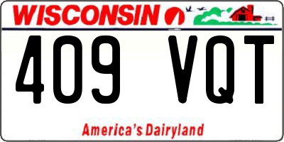 WI license plate 409VQT