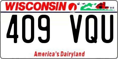 WI license plate 409VQU