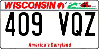 WI license plate 409VQZ