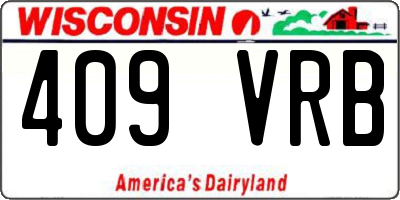 WI license plate 409VRB