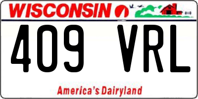 WI license plate 409VRL