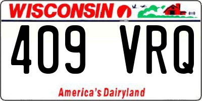 WI license plate 409VRQ