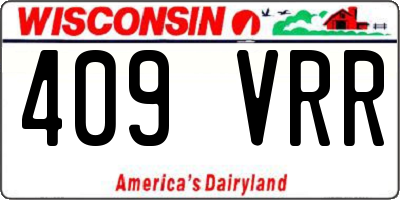 WI license plate 409VRR