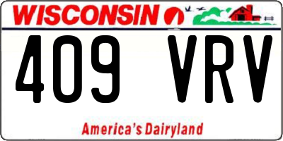 WI license plate 409VRV
