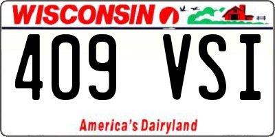 WI license plate 409VSI