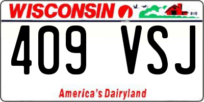WI license plate 409VSJ