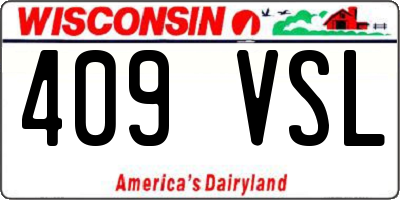 WI license plate 409VSL