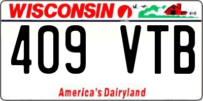 WI license plate 409VTB