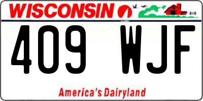 WI license plate 409WJF