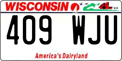 WI license plate 409WJU