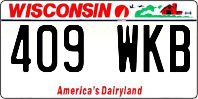 WI license plate 409WKB