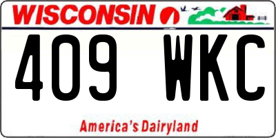 WI license plate 409WKC