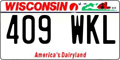 WI license plate 409WKL