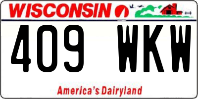 WI license plate 409WKW
