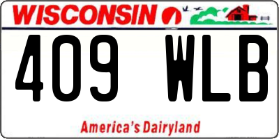 WI license plate 409WLB