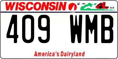 WI license plate 409WMB