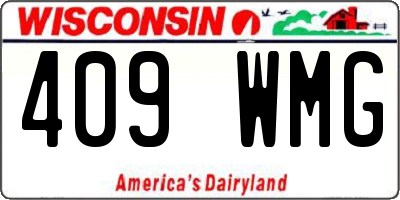 WI license plate 409WMG