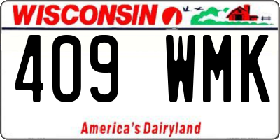WI license plate 409WMK