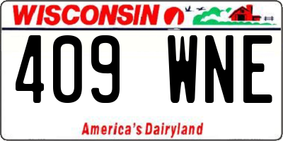 WI license plate 409WNE