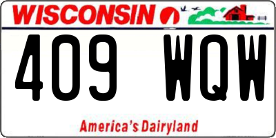 WI license plate 409WQW